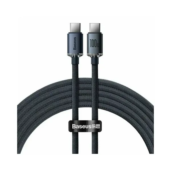Type-C კაბელი Baseus Crystal Shine USB-C to USB-C 2m Black