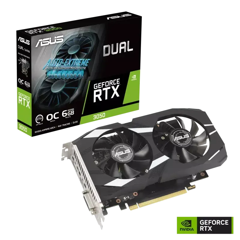 ASUS Dual GeForce RTX™ 3050 OC Edition 6GB GDDR6