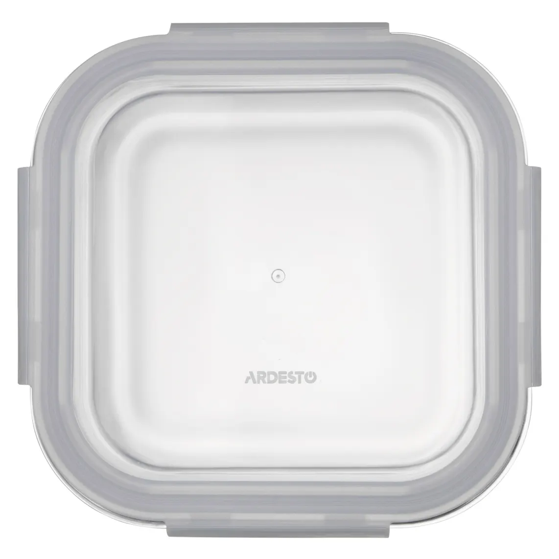 საკვების კონტეინერი Ardesto Food storage container Gemini 1.23l, borosilicate glass, plastic, square, transparent