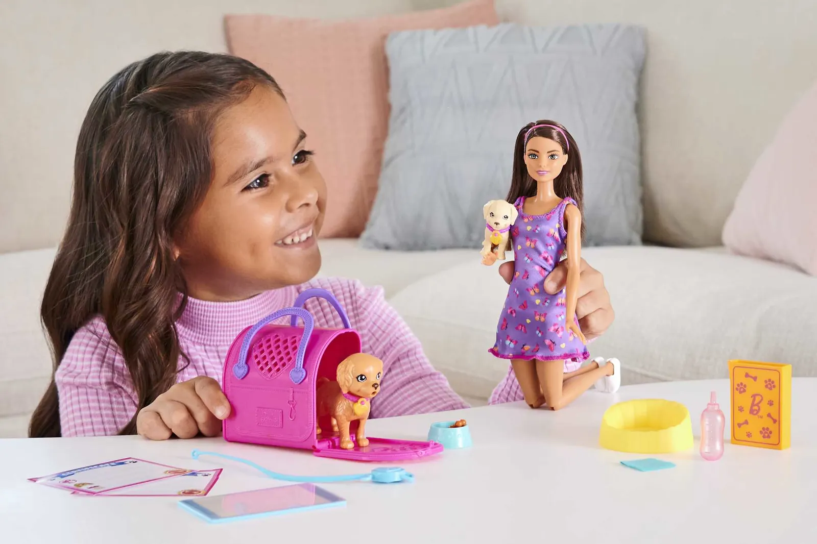 თოჯინა MATTEL Barbie Adopt-a-Pup Playset - Latina