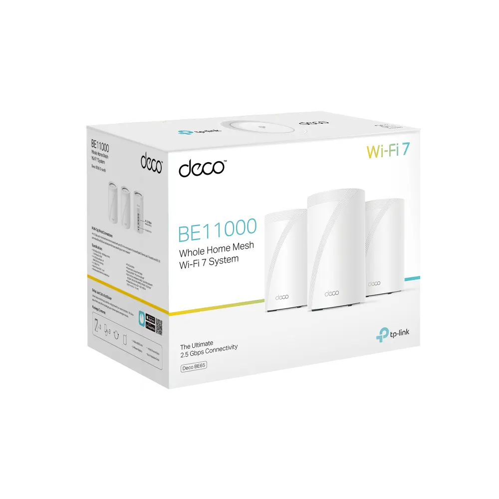 Mesh სისტემა TP-Link Deco BE65 Home Mesh WiFi 7 System