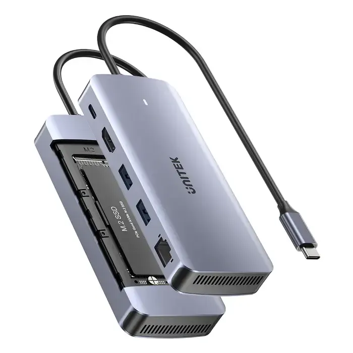 Type-C ჰაბი D1120A, UNITEK, USB HUB, 6-in-1 USB-C 10Gbps Hub.
