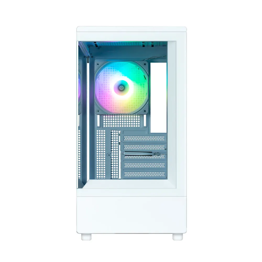 ქეისი Zalman PC case P10 without PSU, 1xUSB3.0, 1xUSBType-C, 1x120mm ARGB, VGA 384mm, LCS ready, TG Side Panel, mATX, white