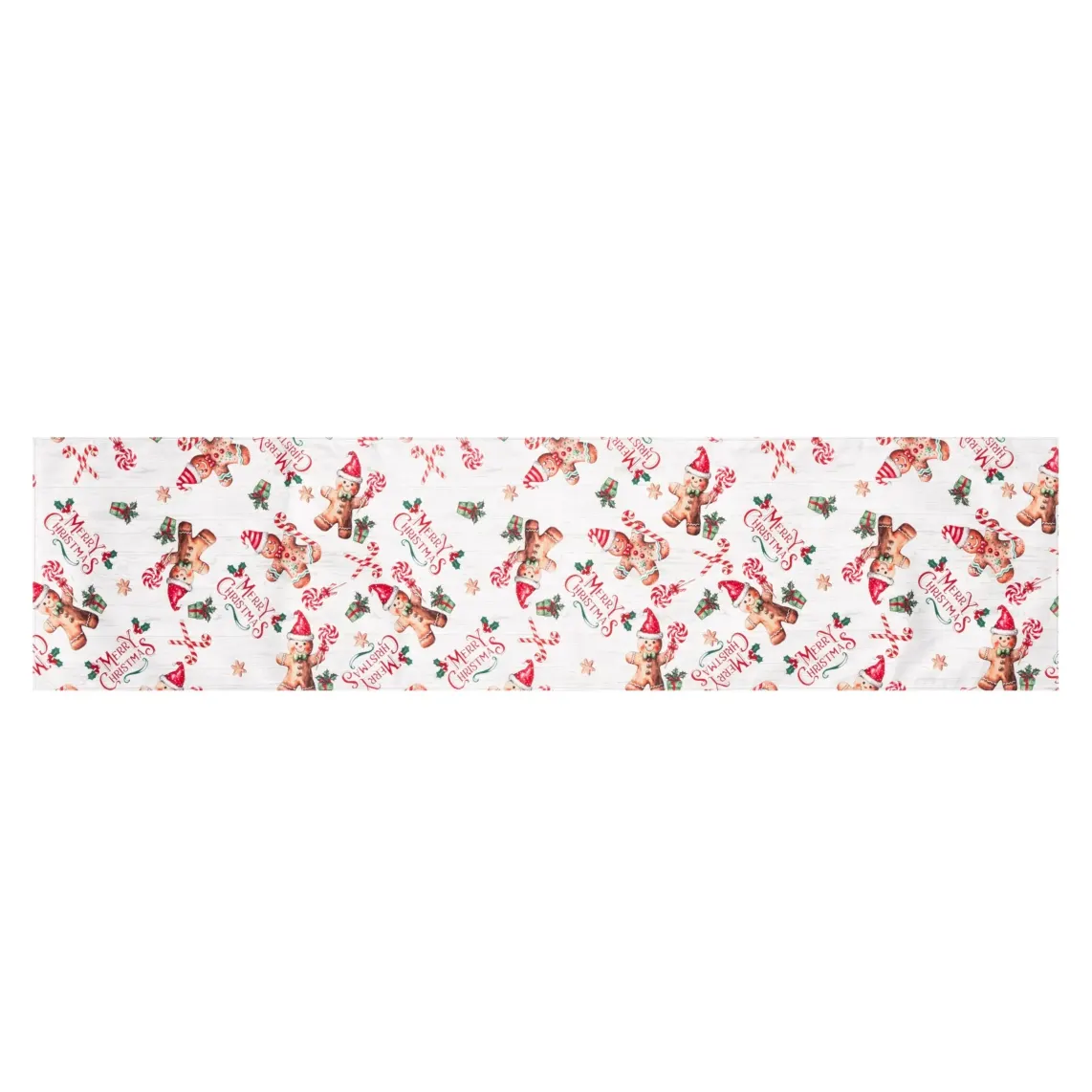 სუფრის რანერი Ardesto Runner Christmas Gingerbread 33x137cm, 100% polyester, red