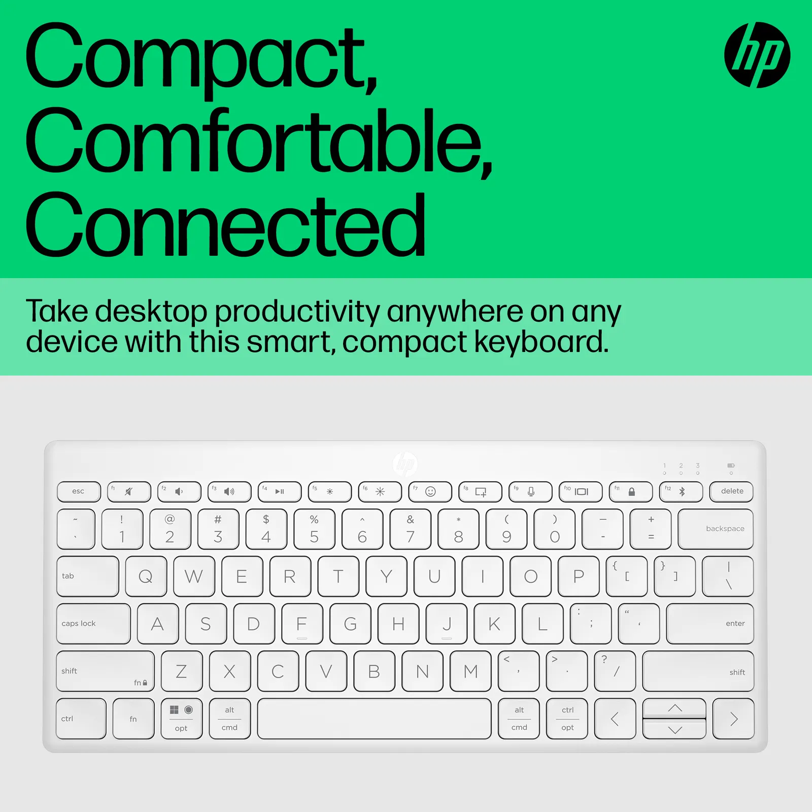 HP 350 WHT Compact Multi-Device Keyboard RUSS