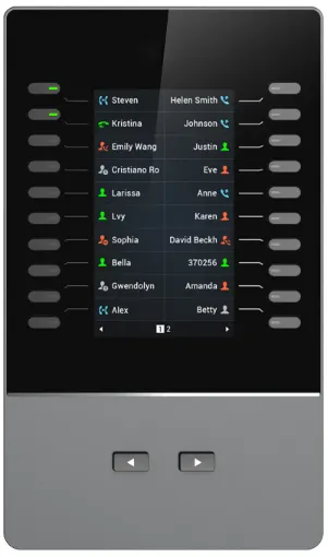 ტელეფონის აქსესუარი Expansion Module for GXV3350, GRP2615, GRP2624, 20 dual-colored extension keys and 2 arrow keys for page switching (allowing each GBX20 to support up to 40 contacts/extensions.) Connect up to 4 GBX20