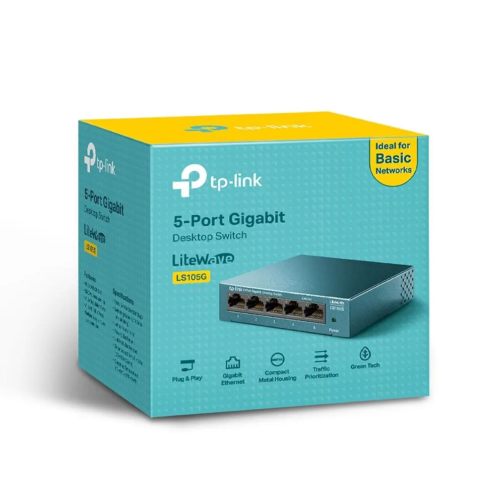 TP-Link, LS105G, 5-Port Gigabit Switch