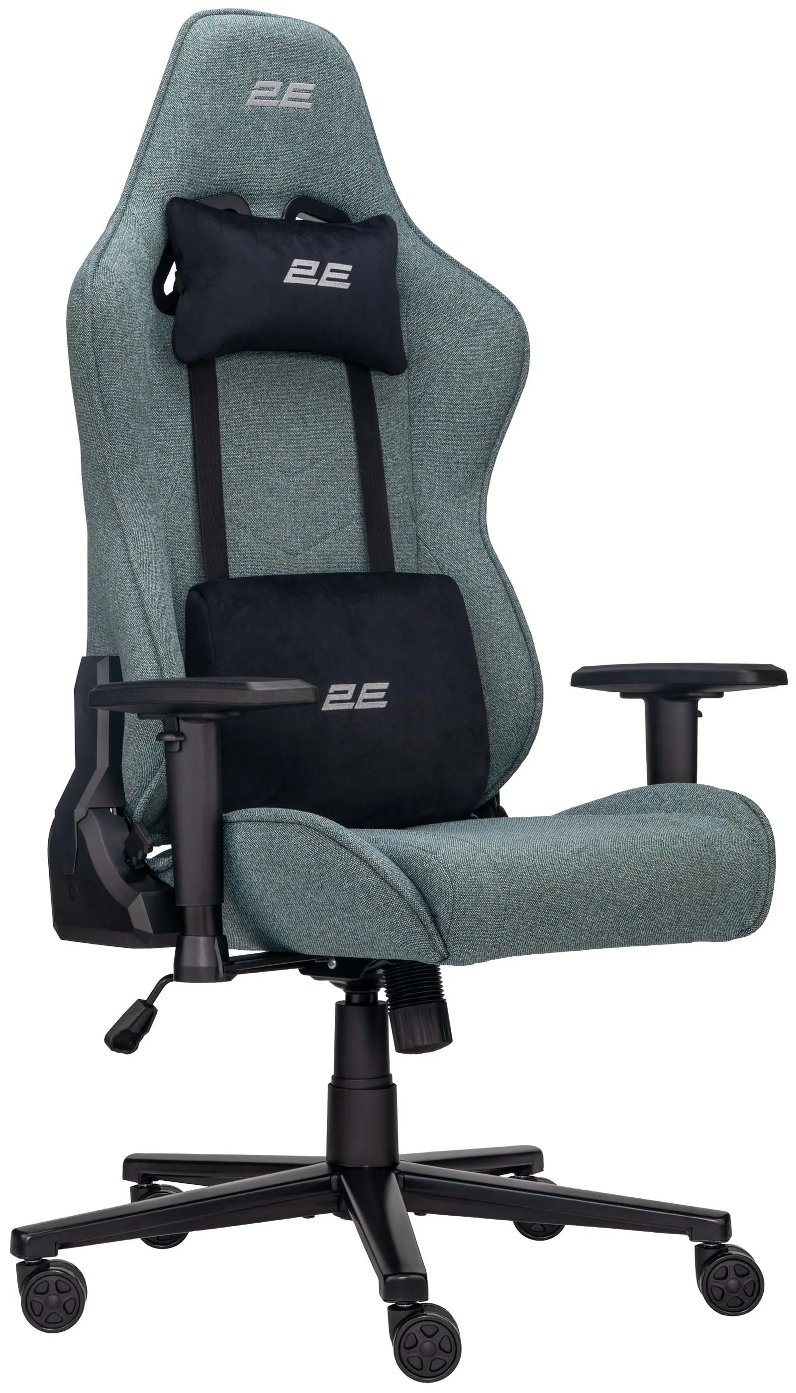 გეიმერული სავარძელი 2E GAMING Chair BUSHIDO Lite, fabric, 2D-Armrests, dark green