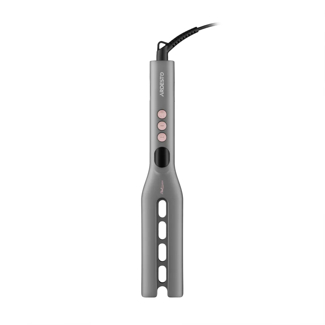 ARDESTO Hair straightener Pink Touch, 68W, 150-230C, ceramics, gray+pink