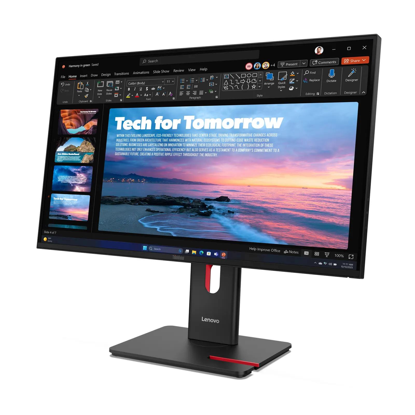 მონიტორი Lenovo ThinkVision T27QD-40, 27"2560x1440, IPS,120Hz,4ms, 1xHDMI,1xDP,1xDP Out, 1x RJ45,1xUSB-C Docking up to 100W, 3xUSB, Tilt,Swivel,Pivot,HAS,3Y