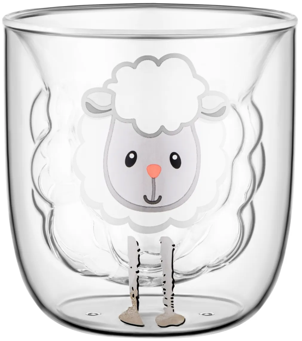 Ardesto Double wall mug set 300ml, 2pcs, borosilicate glass, transparent
