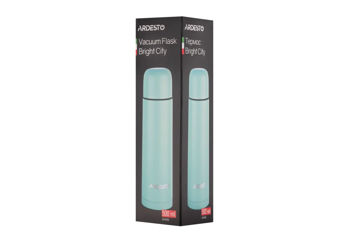 თერმოსი Ardesto Vacuum flask Bright City, 500ml, stainless steel, blue