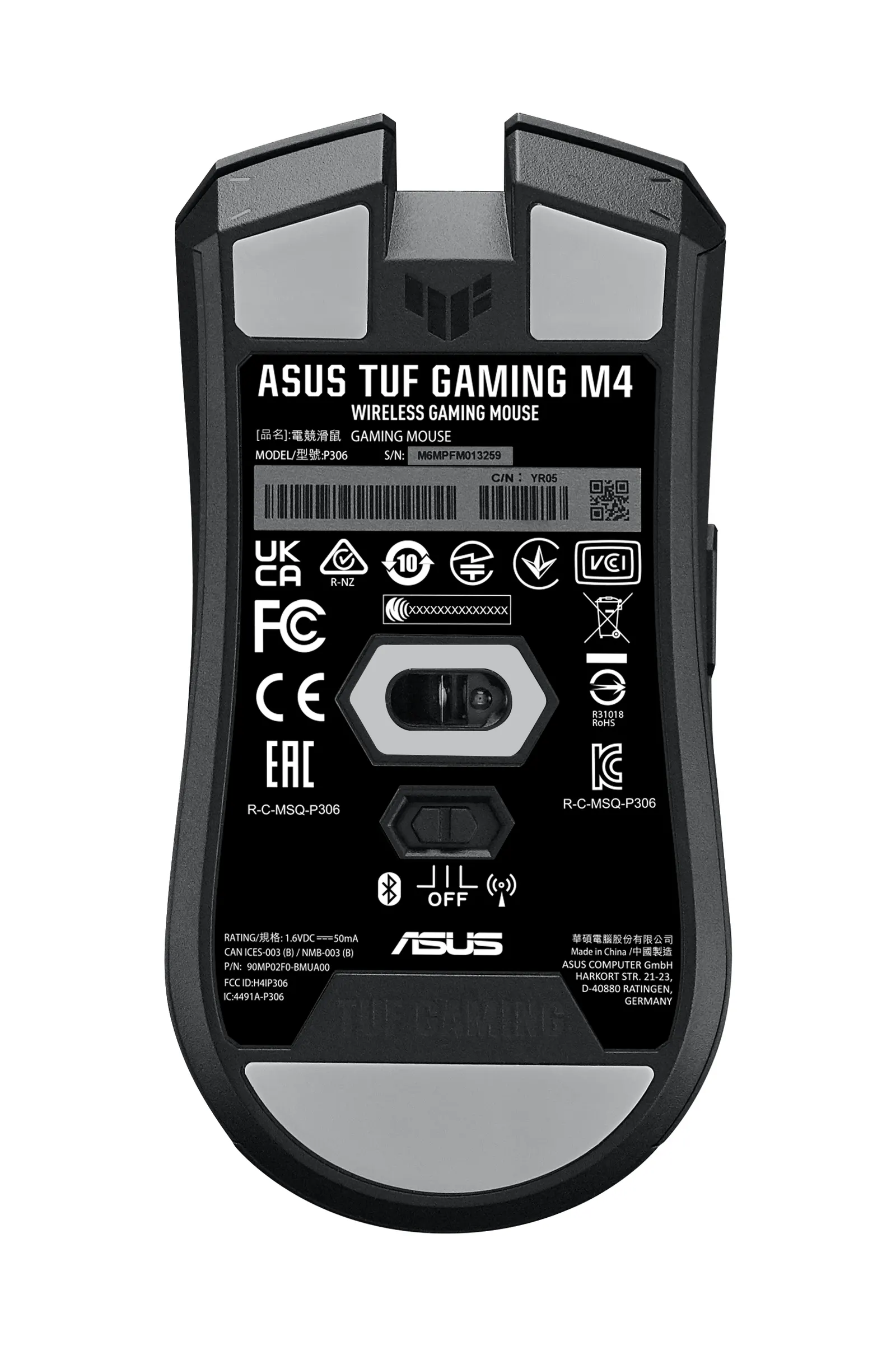 Mouse ASUS TUF M4, WL/BT, black
