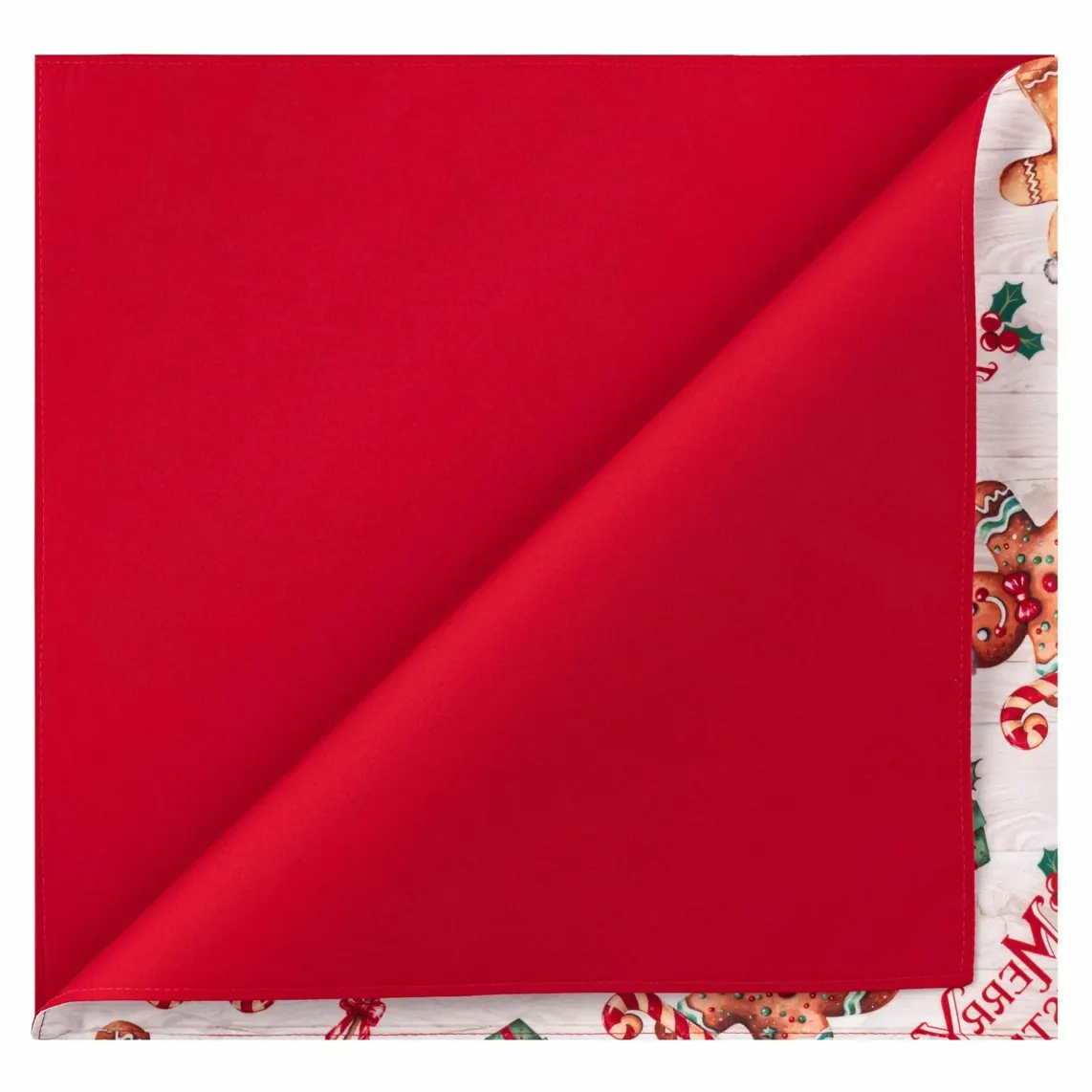სუფრის რანერი Ardesto Runner Christmas Gingerbread 33x137cm, 100% polyester, red