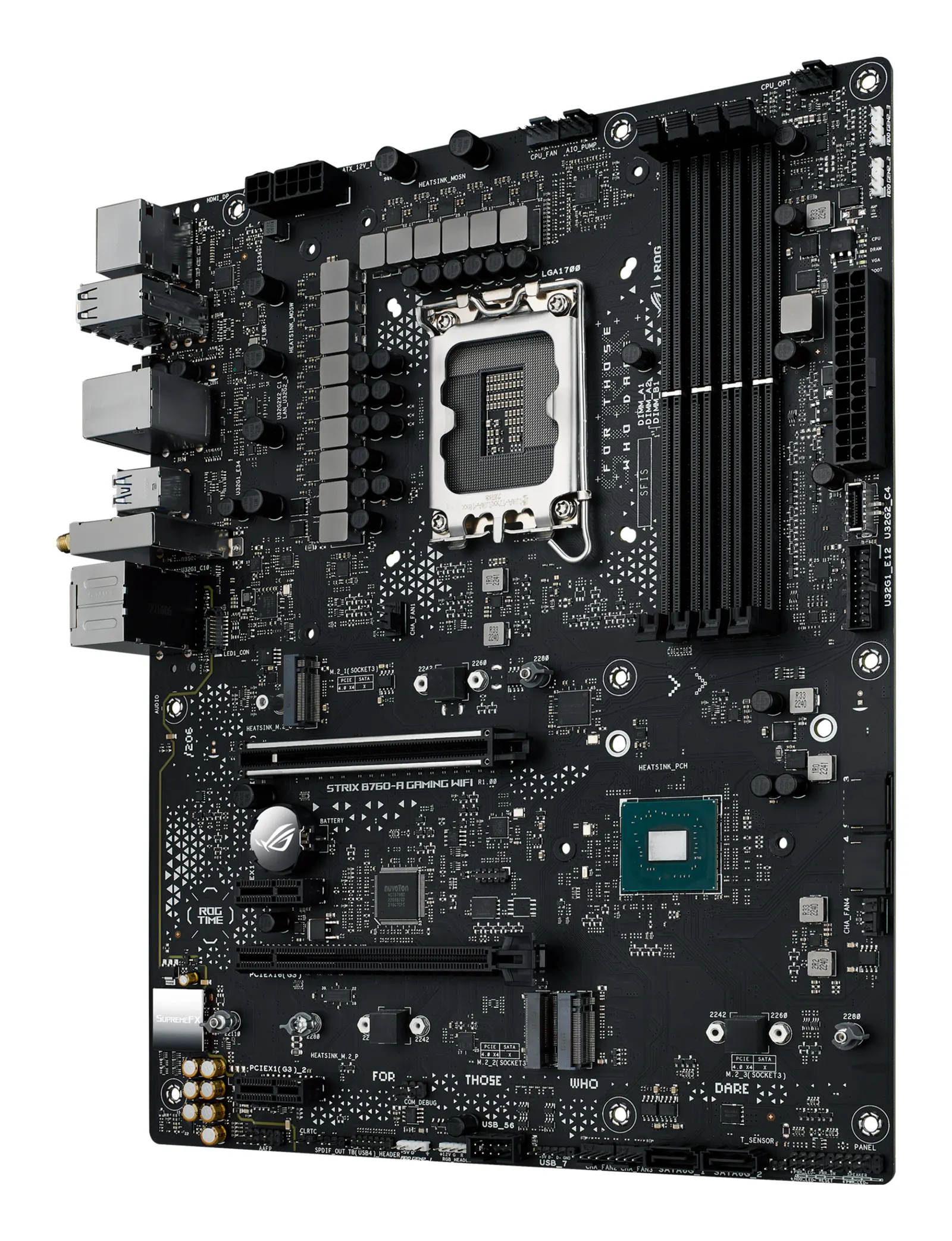 დედაპლატა ASUS Motherboard ROG STRIX B760-A GAMING WIFI s1700 B760 4xDDR5 M.2 HDMI DP Wi-Fi BT ATX white
