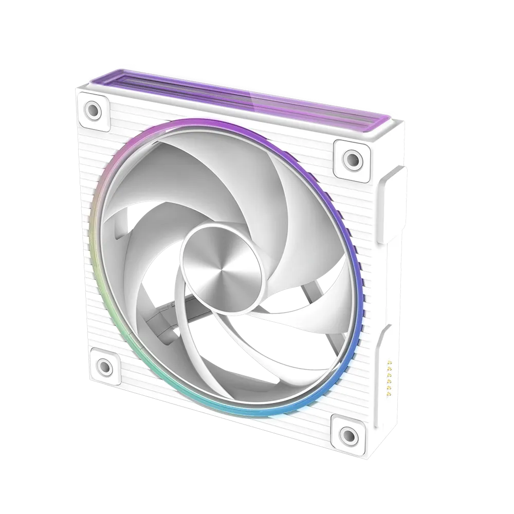 ქეისის ვენტილატორი Zalman Case Fan ZM-DF120A3 ARGB, 3x120mm, 800-2300rpm, 4pin, PWM, 3pin+5VARGB, 34,5dBa, POGO pin, Magnetic, white