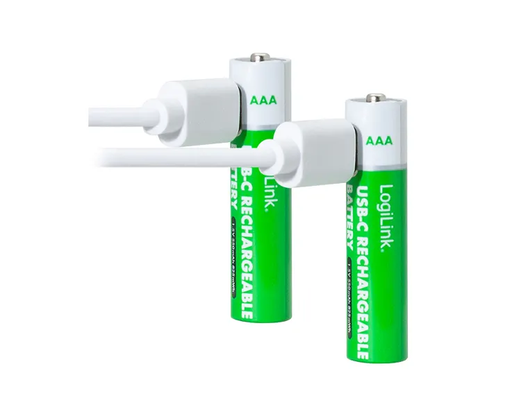 ელემენტი Logilink LR03RCB2 AAA 1.5 V Li-Ion 550mAh USB-C Rechargeable Batteries 2pcs