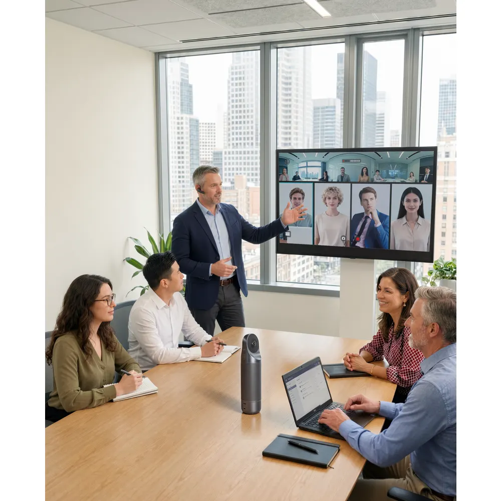 Conference camera Kandao Meeting Pro 2 MT0901, 4K UHD, RJ45, HDMI, USB, Type-C, Bluetooth, WiFi, 360° All-in-one AI Conference Device, Black