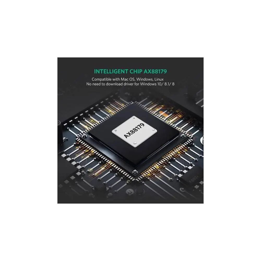 LAN ადაპტერი US236 (50307), Type-C to Lan 10/100/1000Mbps Ethernet Adapter, Black