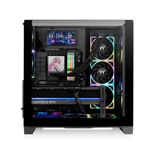 Thermaltake, View 390 Air Mid Tower Chassis Case Black.
