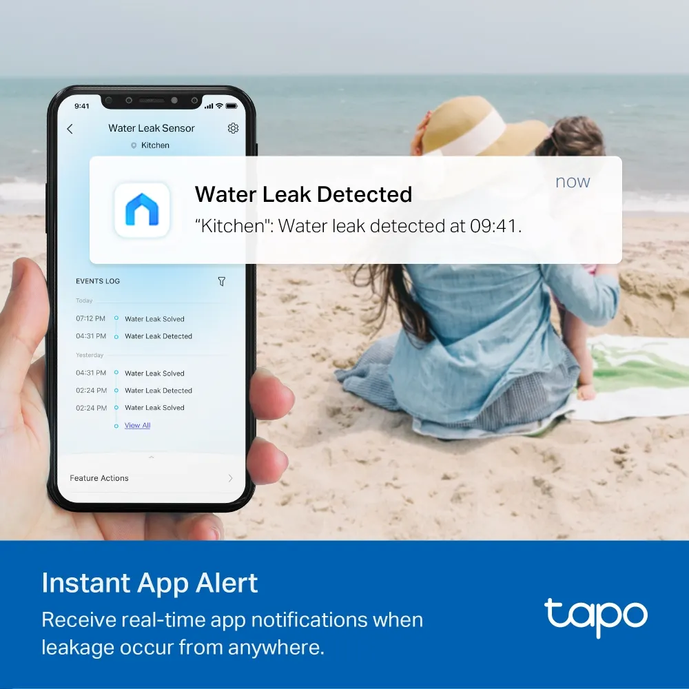 სენსორი TP-Link Tapo T300 Water Leak Sensor