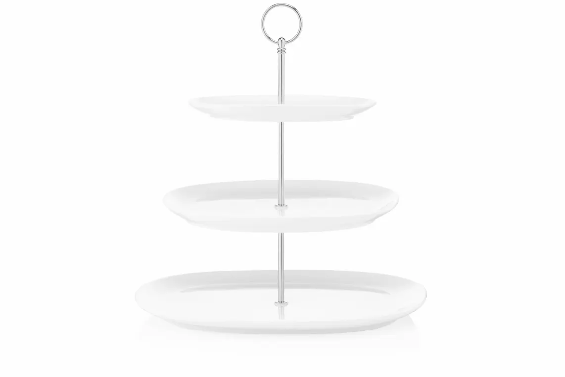 ტორტის სადგამი Ardesto Tier cake stand, 32x32cm, porcelain, white