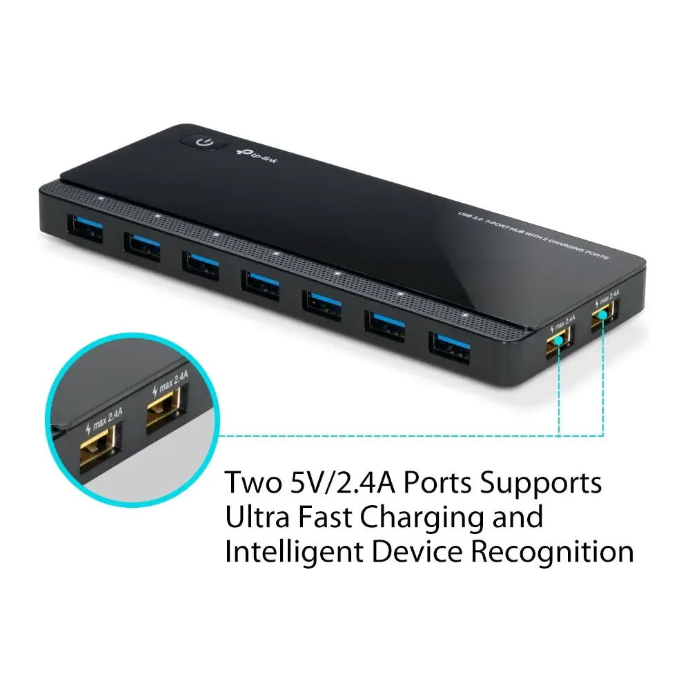 UH720, TP-Link, USB 3.0 7-Port Hub 2 Charging Ports