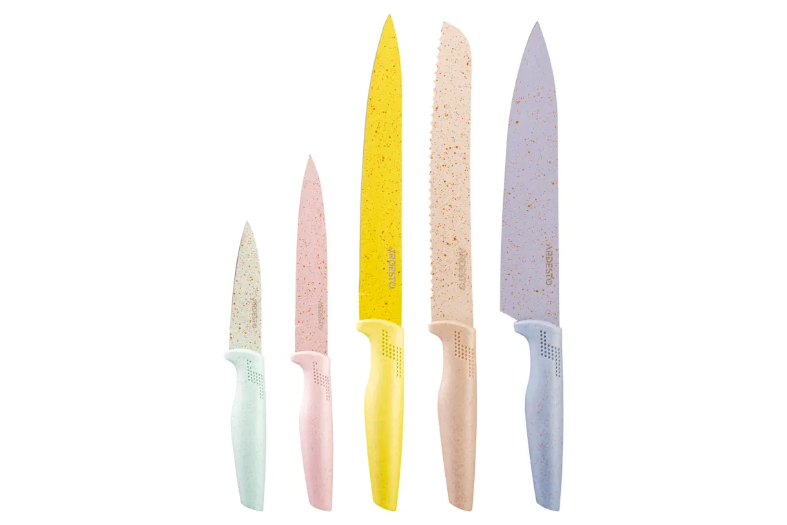 Ardesto Fresh Knives Set 5 pcs, stainless steel, plastic