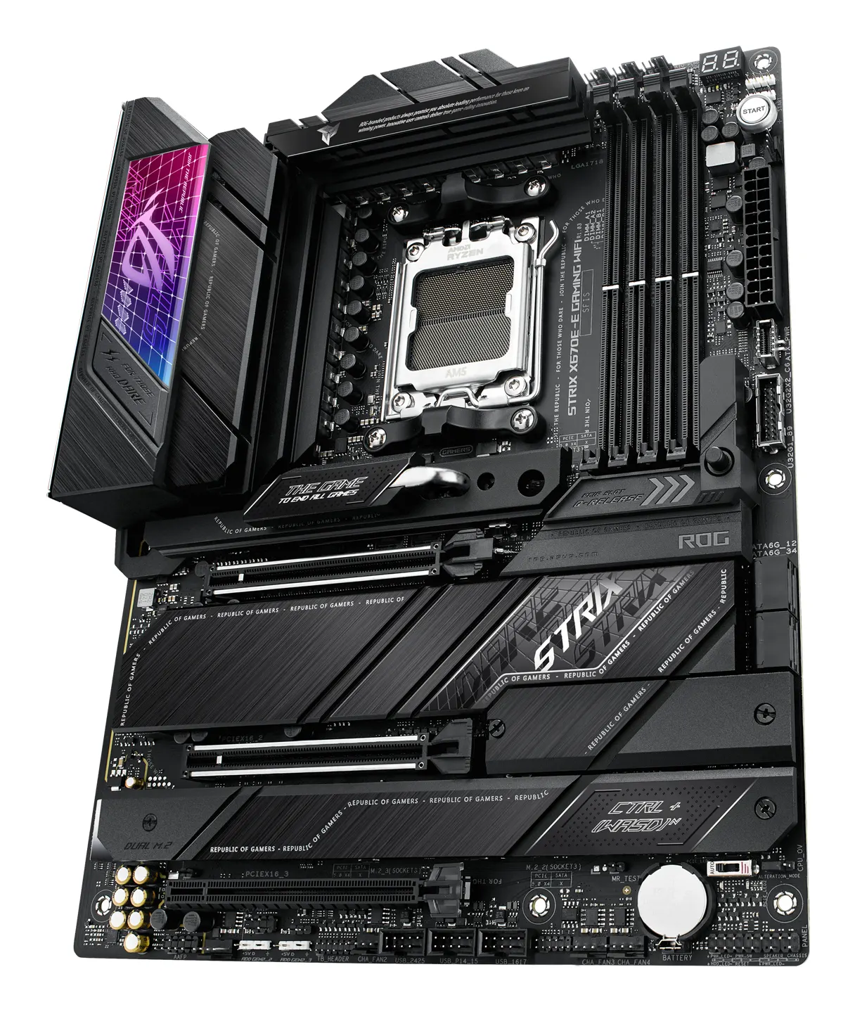 ASUS Motherboard ROG STRIX X670E-E GAMING WIFI sAM5 X670 4xDDR5 M.2 HDMI DP WiFi BT ATX