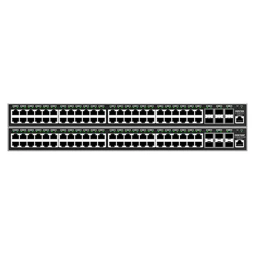PoE სვიჩი Grandstream GWN7806P, Layer 2+ Managed Network Switch, 48x GbE RJ45 PoE 802.3 af/at, up to 30W per port, 360W total power budget, 6x SFP+, stackable