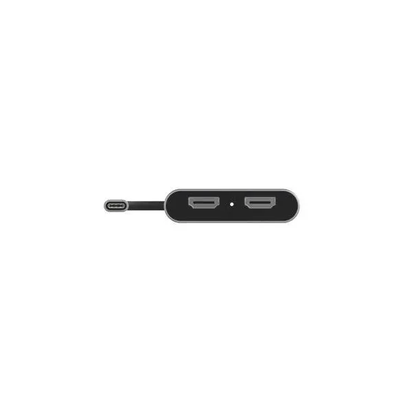V1404B, UNITEK, USB-C to Dual HDMI2.0 4K Adapter with MST, Space Gray