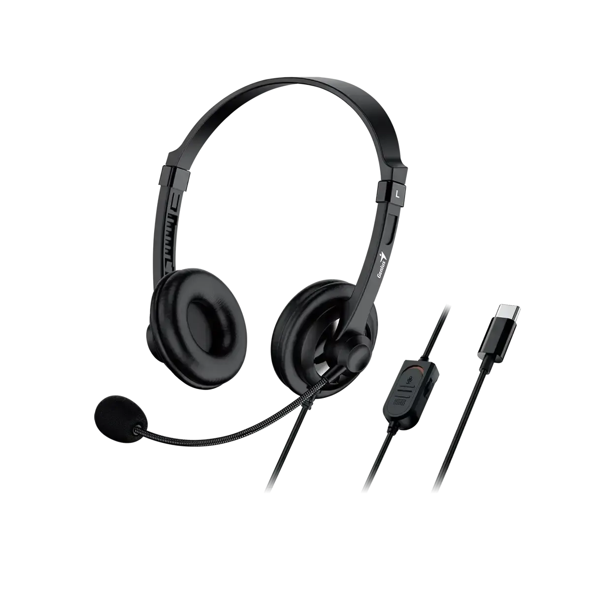 Genius, HS-230U USB-C Headset Black