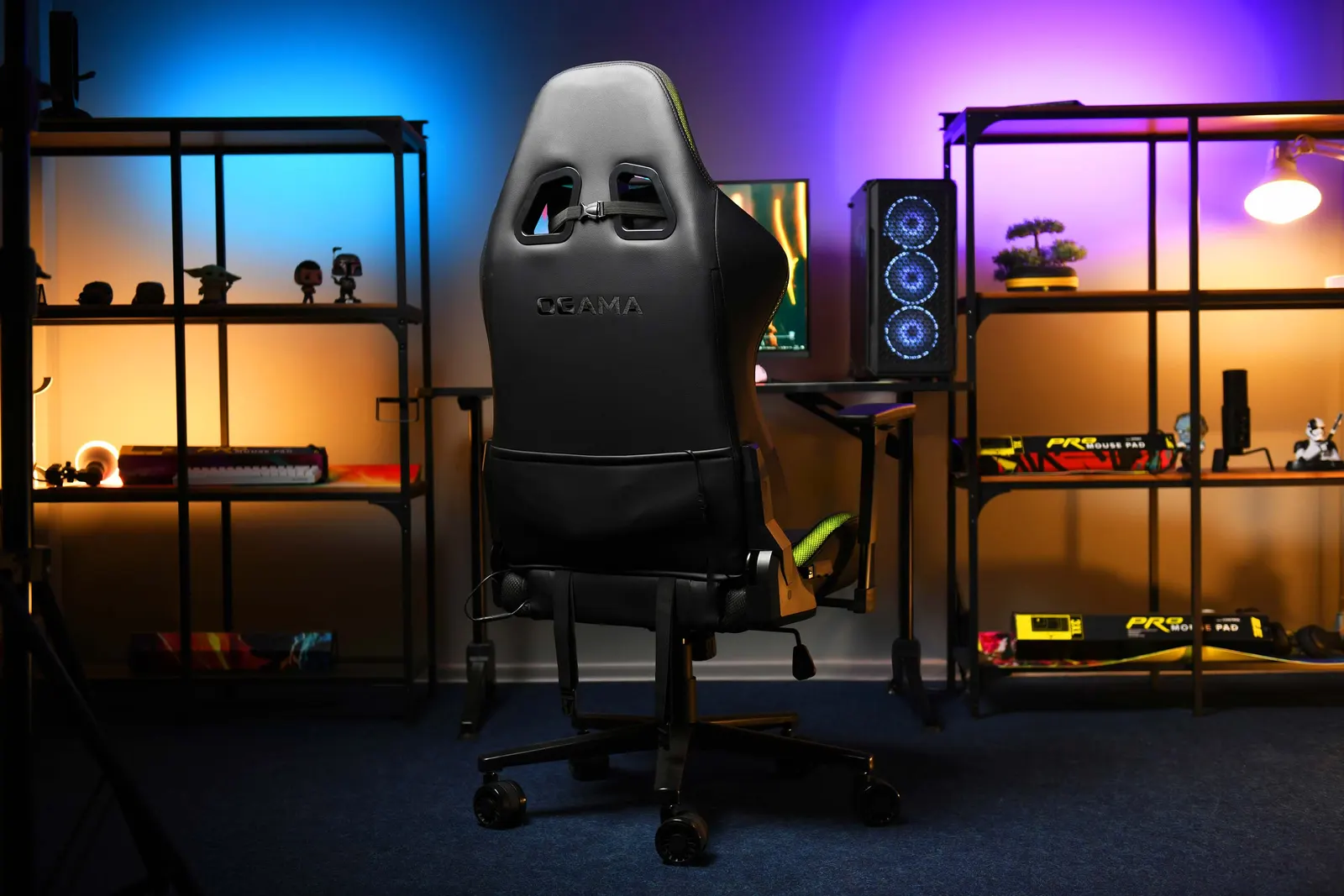 2E GAMING Chair OGAMA II RGB, PU Leather, 3D-Armrests, black