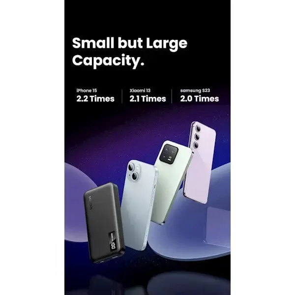 UGREEN, 25742, Power Bank, 10000mAh, USB-C, USB, Two-way Power Bank, Blac