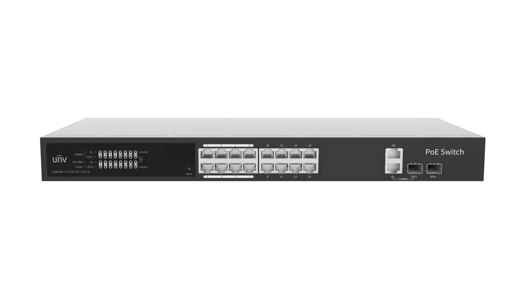 მართვადი PoE სვიჩი - 17x1000Mbps (RJ45), 1x GP(SFP), 1xGP Combo, Uniview NSW3000-17GT1GP1GC-LPOE-IN