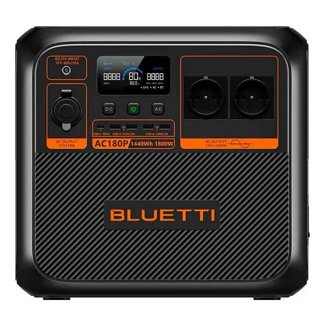 პორტატული კვების სადგური Bluetti AC180P Portable Power Station 1800W/1440Wh