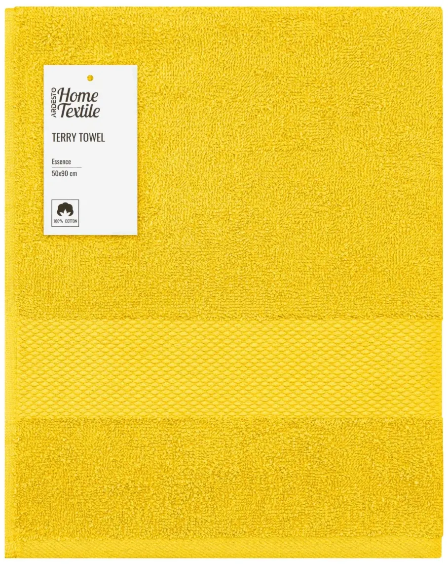პირსახოცი ARDESTO Terry towel Essence 50x90cm, 100% cotton, yellow