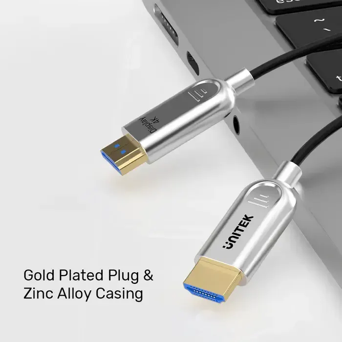 HDMI კაბელი C11092ASL01-15M, UNITEK, HDMI2.0 Active Optical Male to Male Cable 15M,.