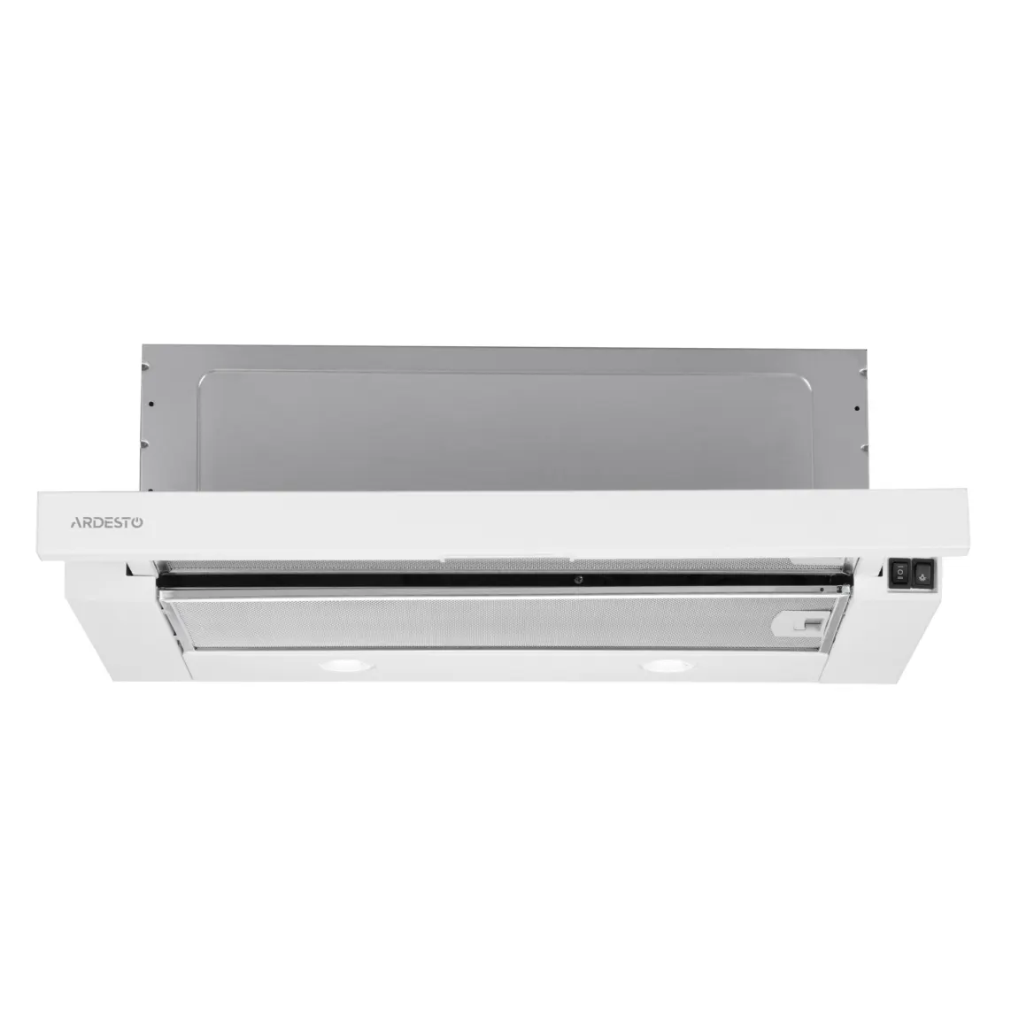 გამწოვი ARDESTO Hood telescopic HT-F700MW, 60cm, 450m3h, metal, 2x1W LED, button, white