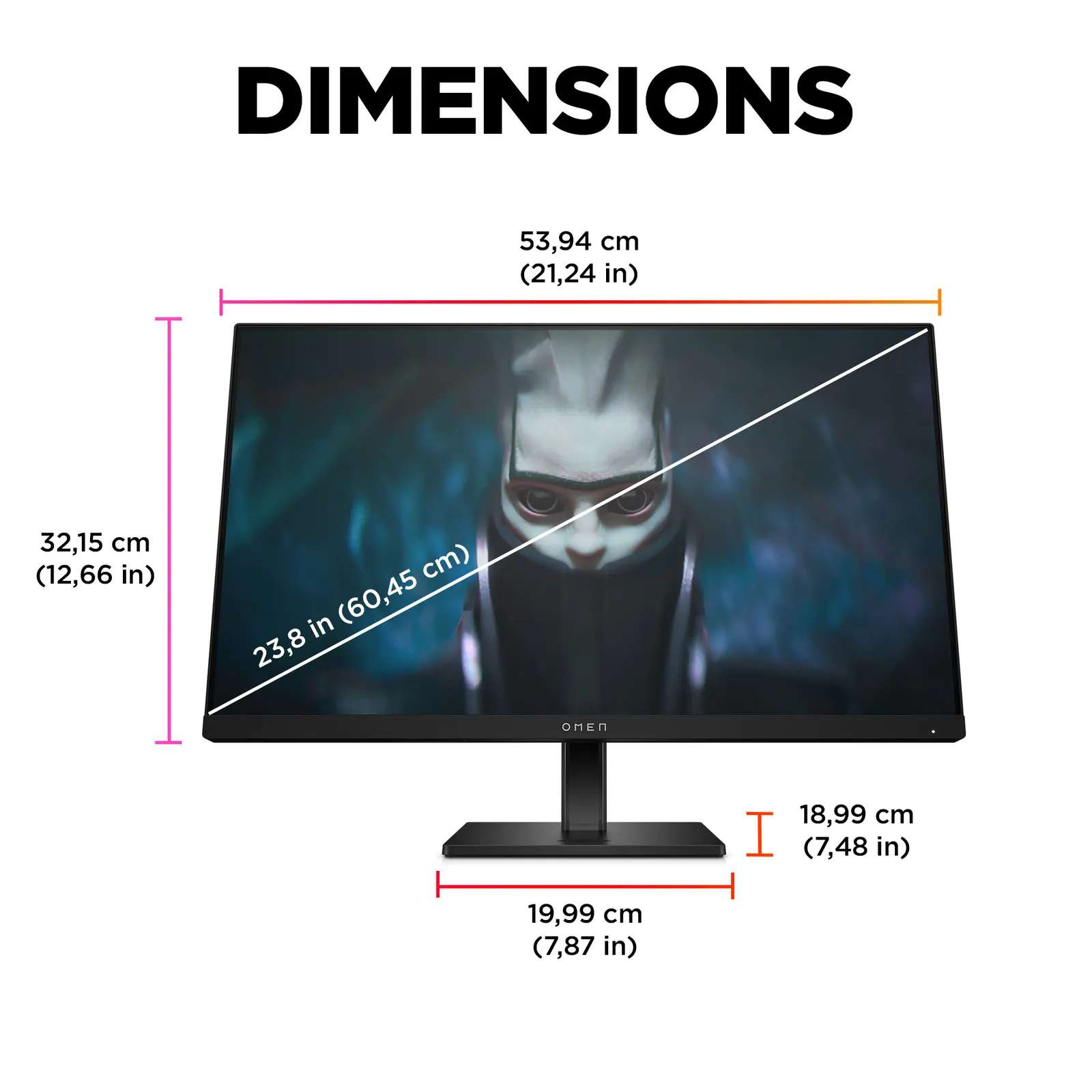 OMEN 23.8 inch FHD 165Hz Gaming Monitor - OMEN 24