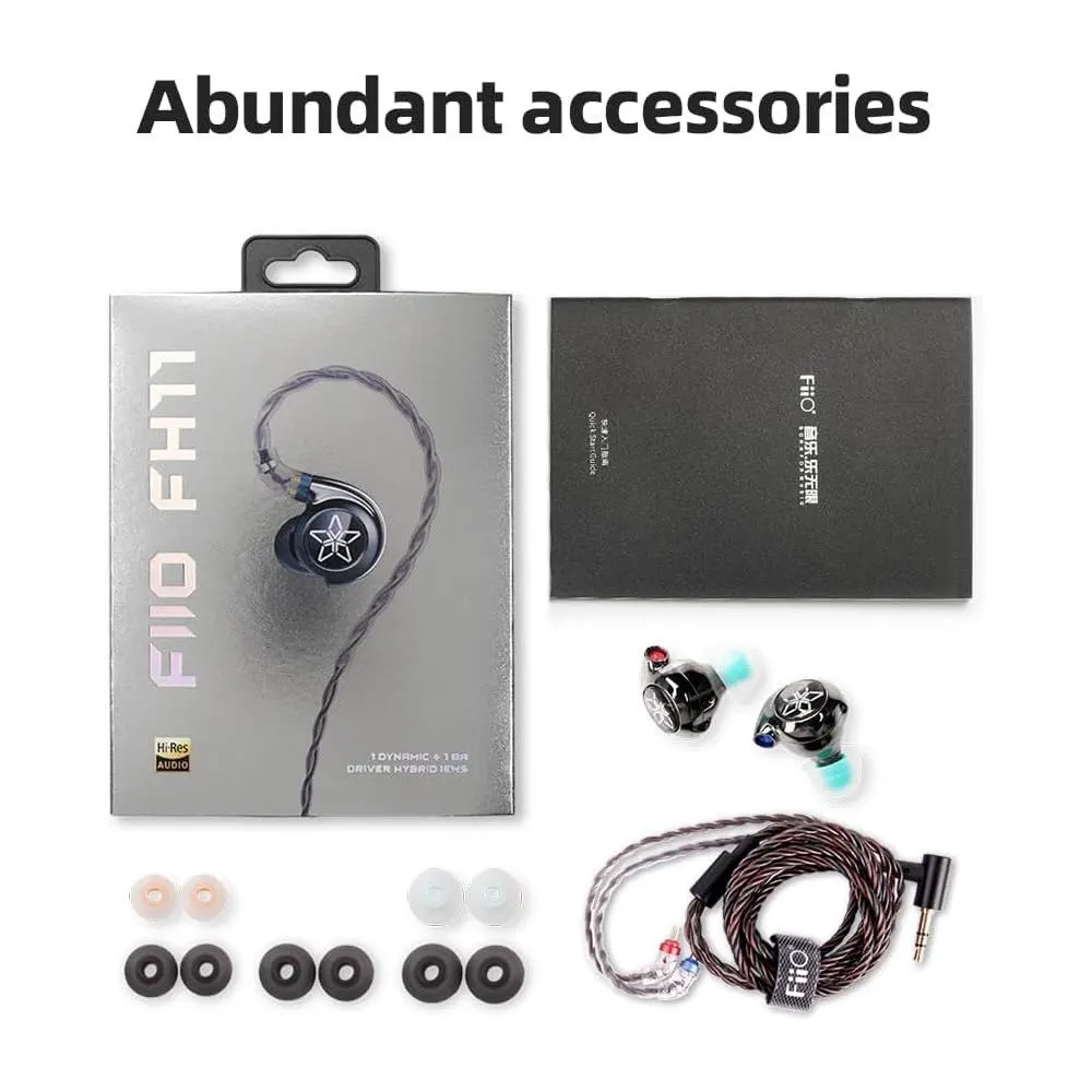FiiO FH11 1BA+1dynamic driver Headphones Wired 3.5mm Black