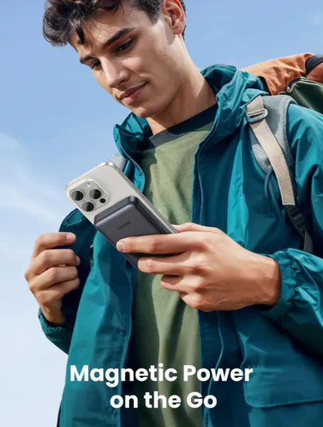 UGREEN, 45763, Qi2 Magnetic, Power Bank, 10000mAh, 30W, Wireless, Black.