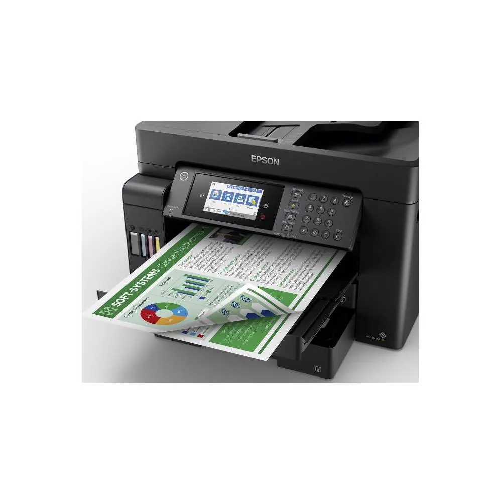 პრინტერი Epson L15150 (C11CH72404) 4-in-1 all-in-one with A3 + document printing, front-facing ink tanks and WiFi and Ethernet printing