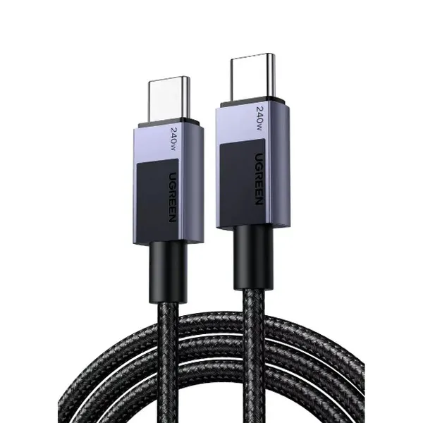 Type-C კაბელი UGREEN L513 USB-C to USB-C 1m Black