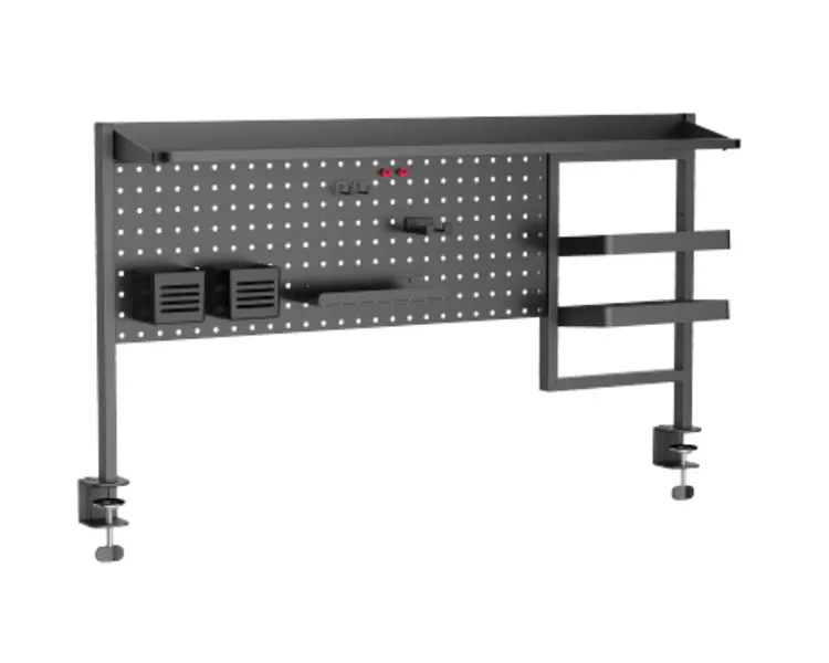 ორგანაიზერის თარო Vertex VX-PB-01B Clamp-On Multi-Purpose Pegboard Organizer Shelf (for 1200mm Desktops) Black