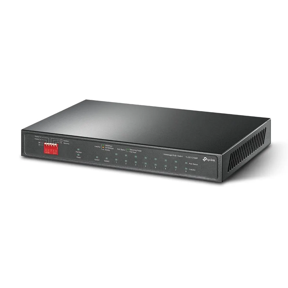 TP-Link, TL-SG1210MP 10-Port Gigabit Desktop Switch with 8-Port PoE+
