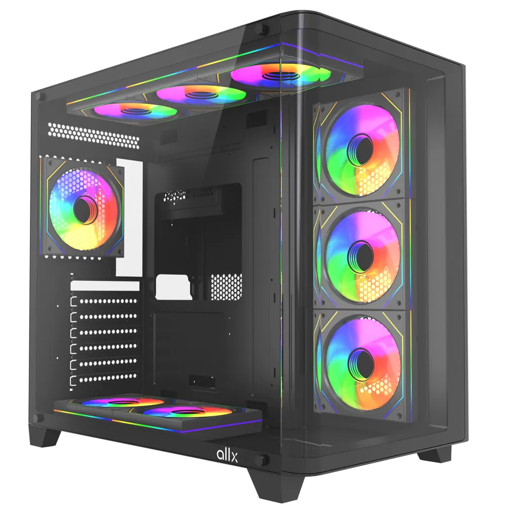 ქეისი ALLX AX-G2731, Computer Case, ATX, MATX, ITX, USB3.0, USB1.0x2, HD AUDIO, Black