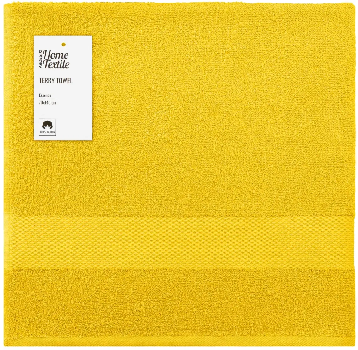 პირსახოცი ARDESTO Terry towel Essence 70x140cm, 100% cotton, yellow