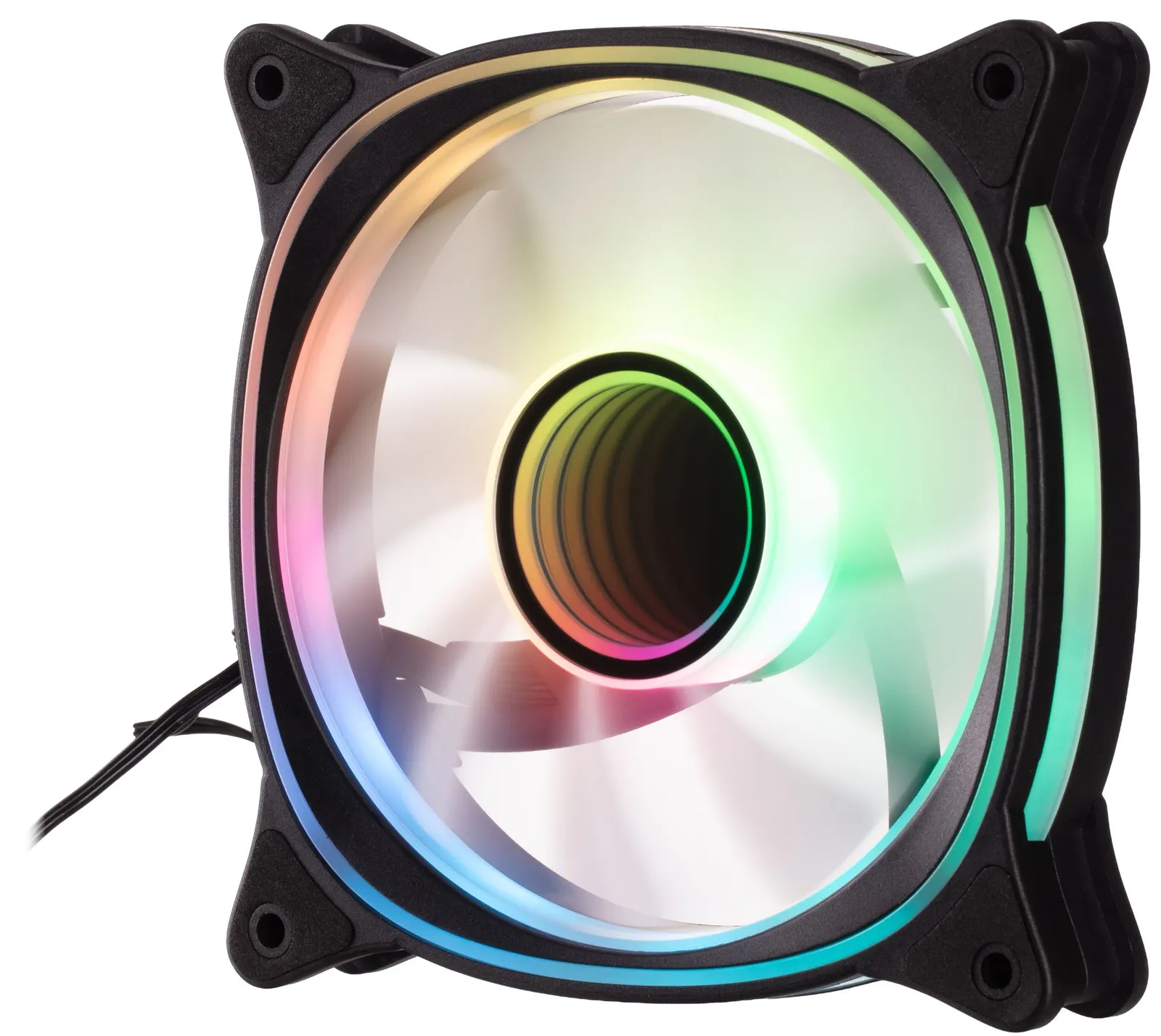 2E GAMING Case Fan Air Cool X Fan ACF120XB-ARGB, 120mm, 1200rpm, 3pin, 3pin +5VARGB, 20,4dBa, black