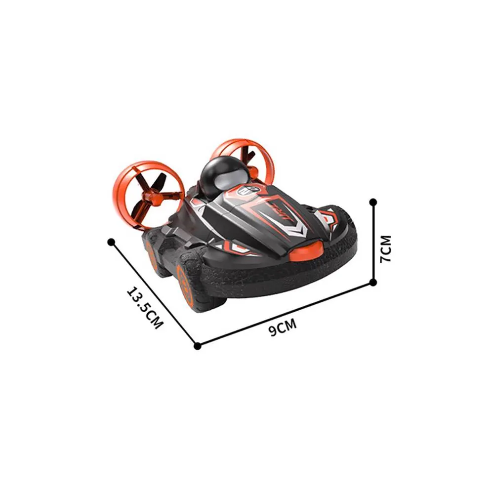 JJRC Q86 2 In 1 Amphibious RC Hovercraft Boat Stunt Drift Car Black